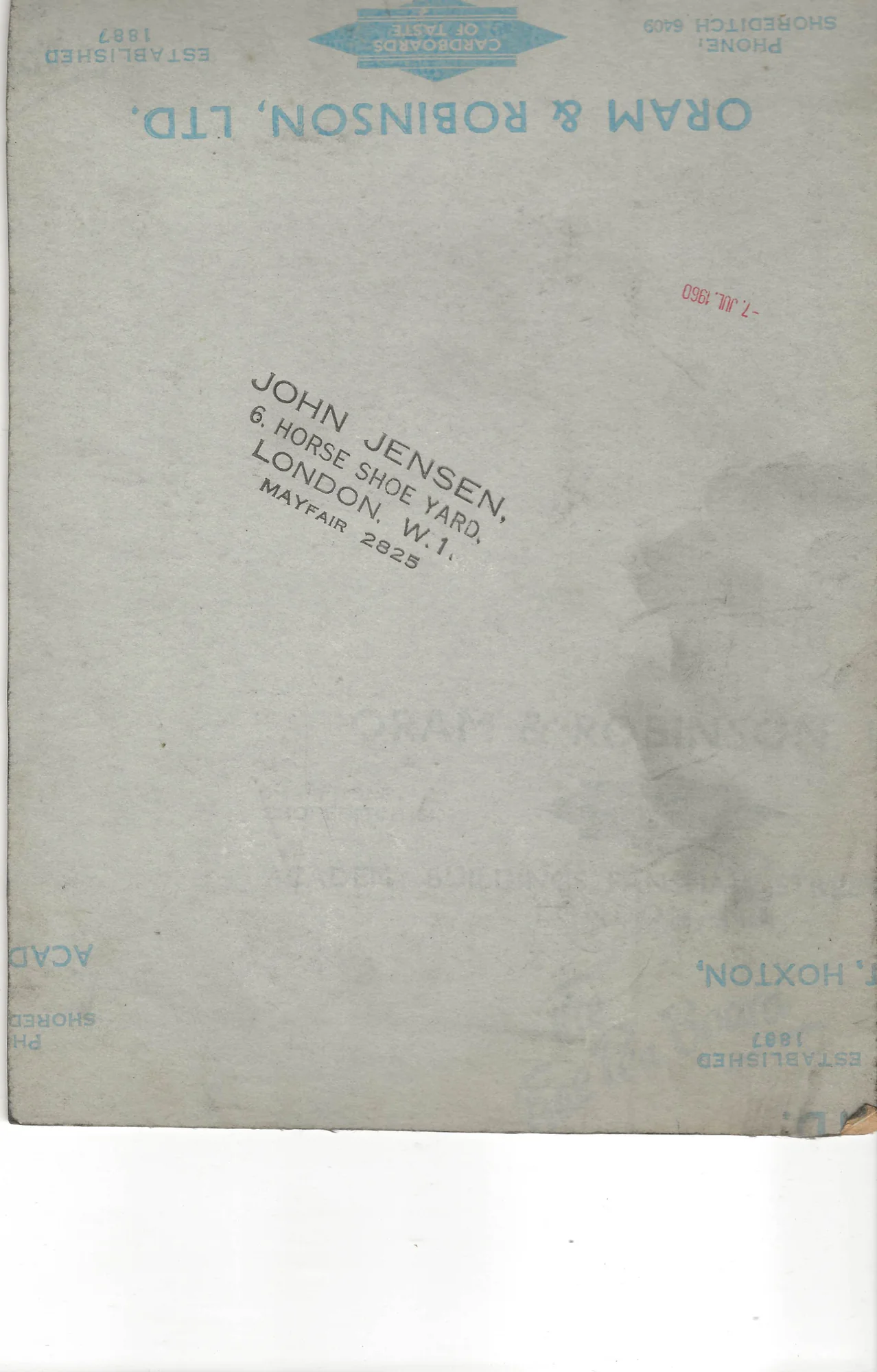 Reverse side of John Jensen original cartoon JJ-2026-013