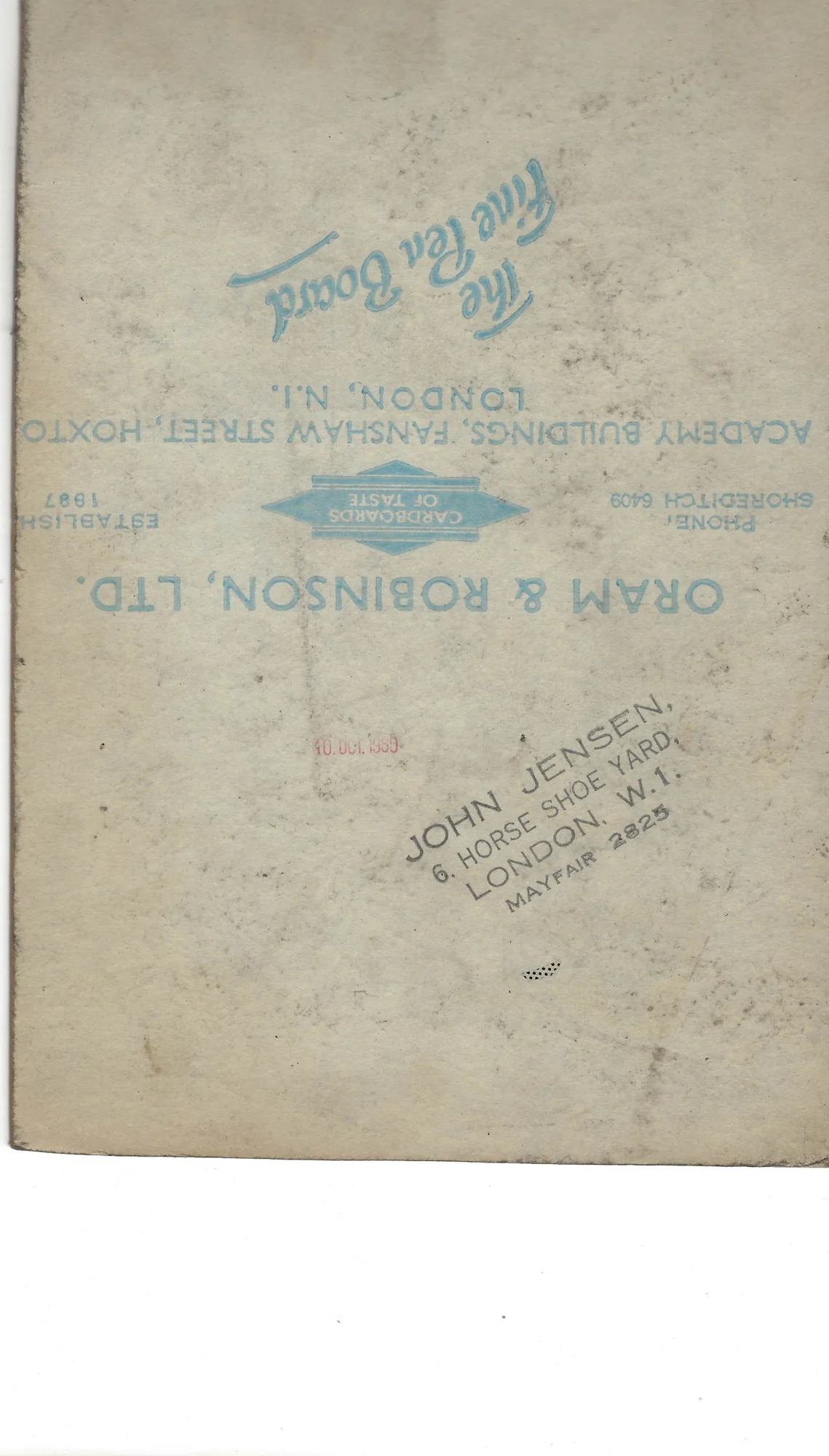 Reverse side of John Jensen original cartoon JJ-2026-015