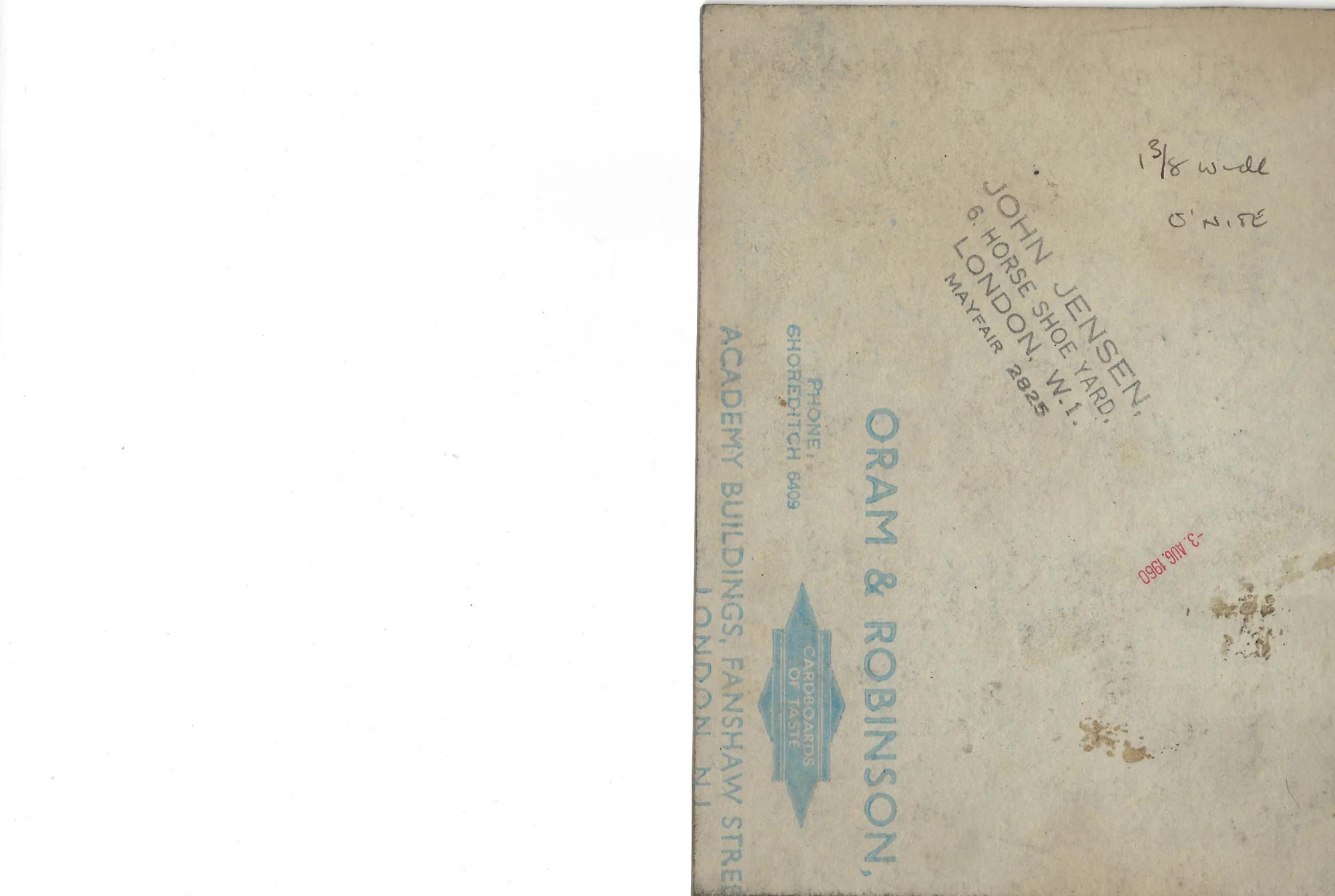 Reverse side of John Jensen original cartoon JJ-2026-017