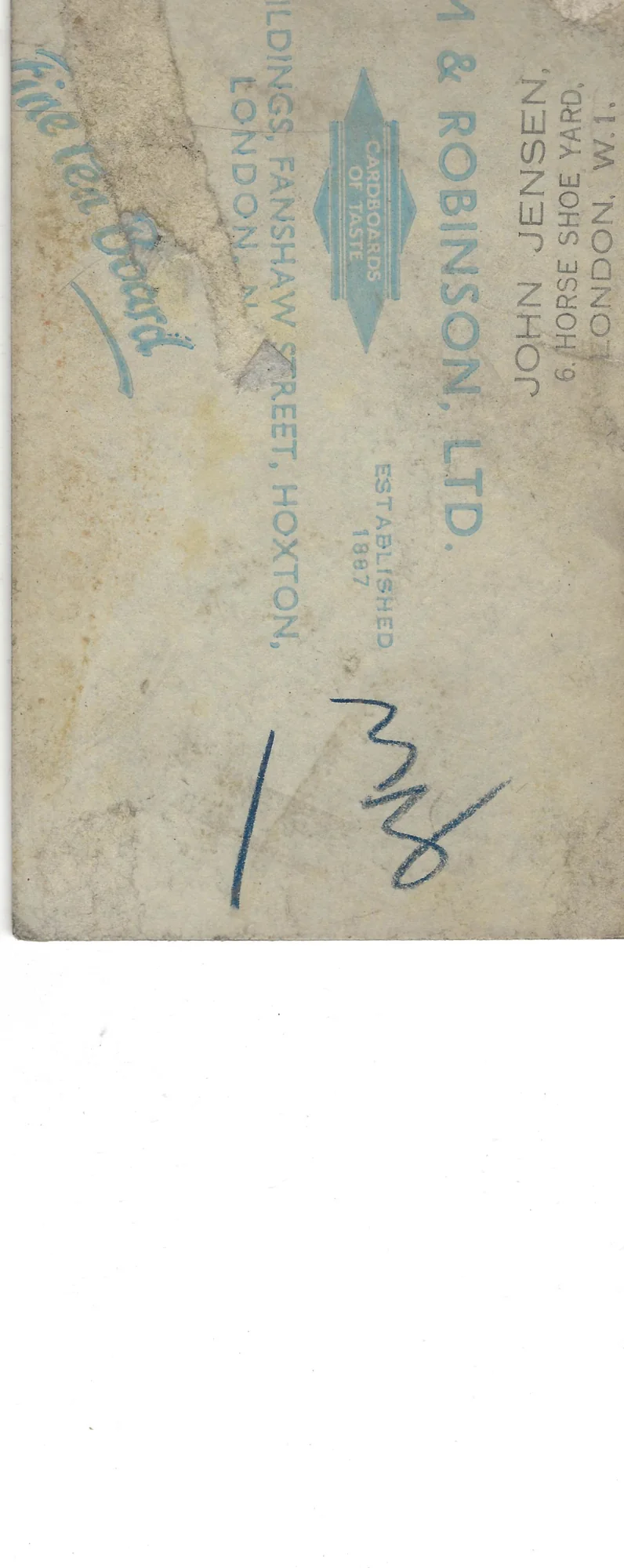 Reverse side of John Jensen original cartoon JJ-2026-022