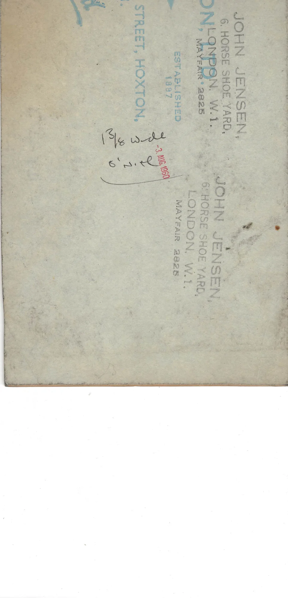 Reverse side of John Jensen original cartoon JJ-2026-023
