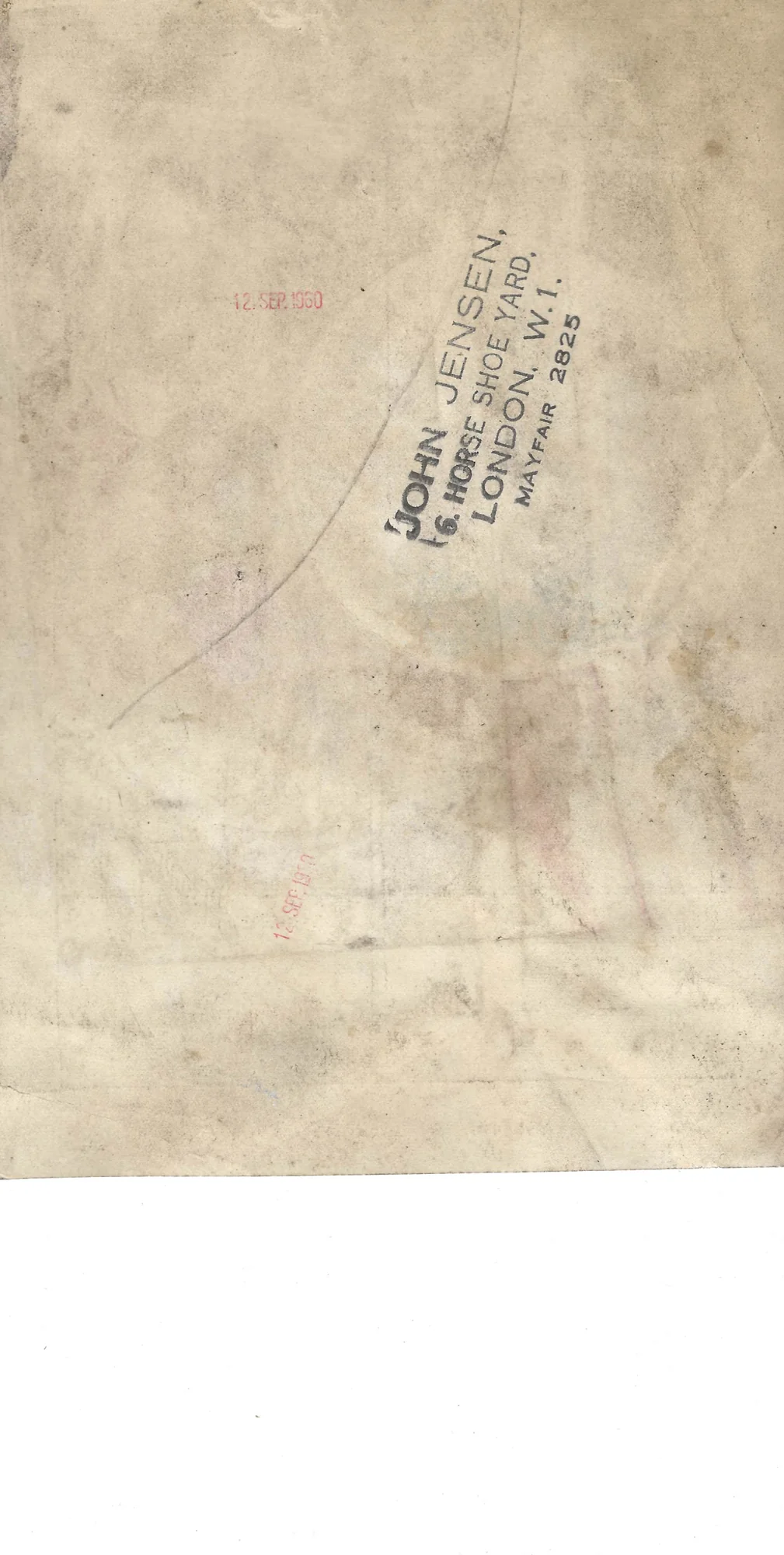 Reverse side of John Jensen original cartoon JJ-2026-026