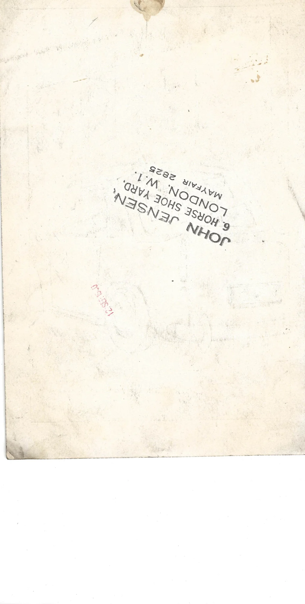 Reverse side of John Jensen original cartoon JJ-2026-028