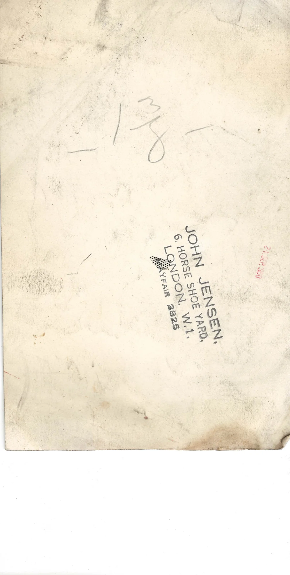 Reverse side of John Jensen original cartoon JJ-2026-029
