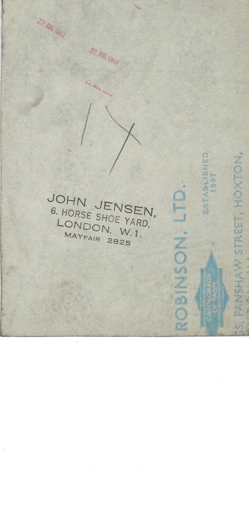 Reverse side of John Jensen original cartoon JJ-2026-031