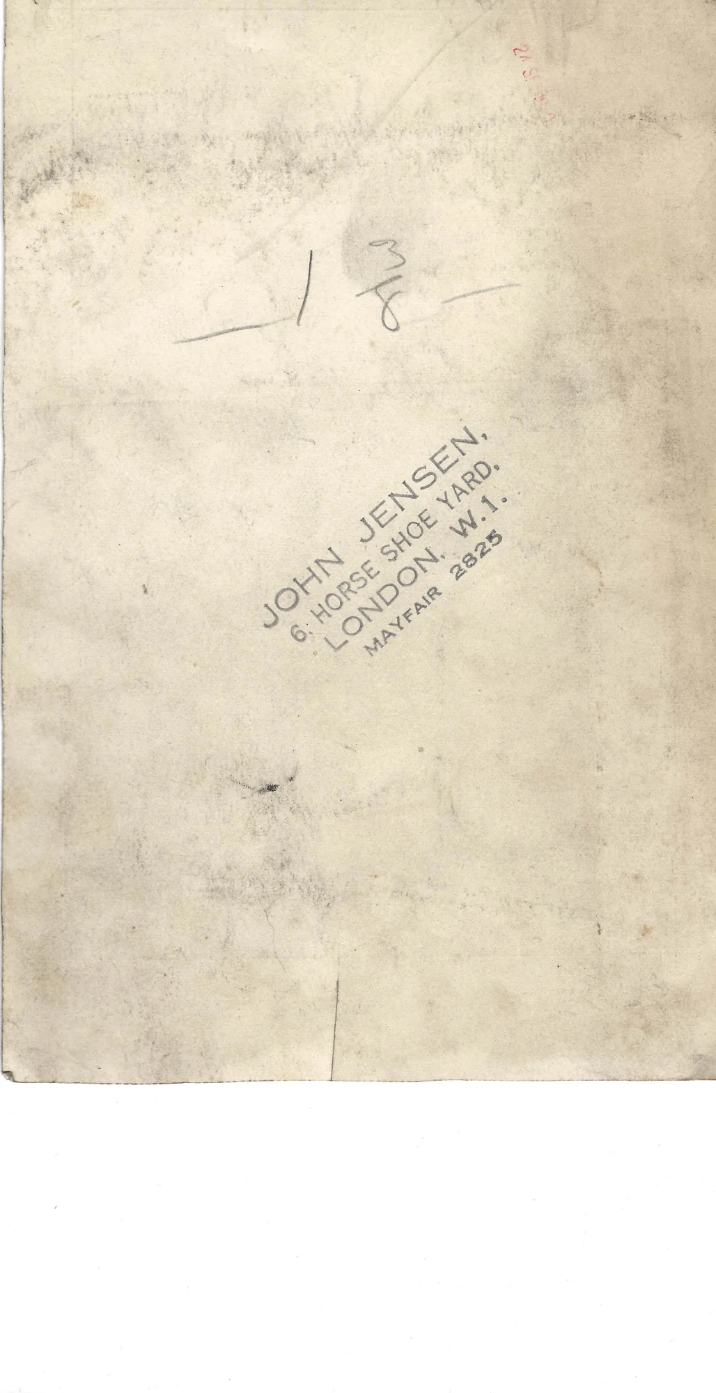 Reverse side of John Jensen original cartoon JJ-2026-032