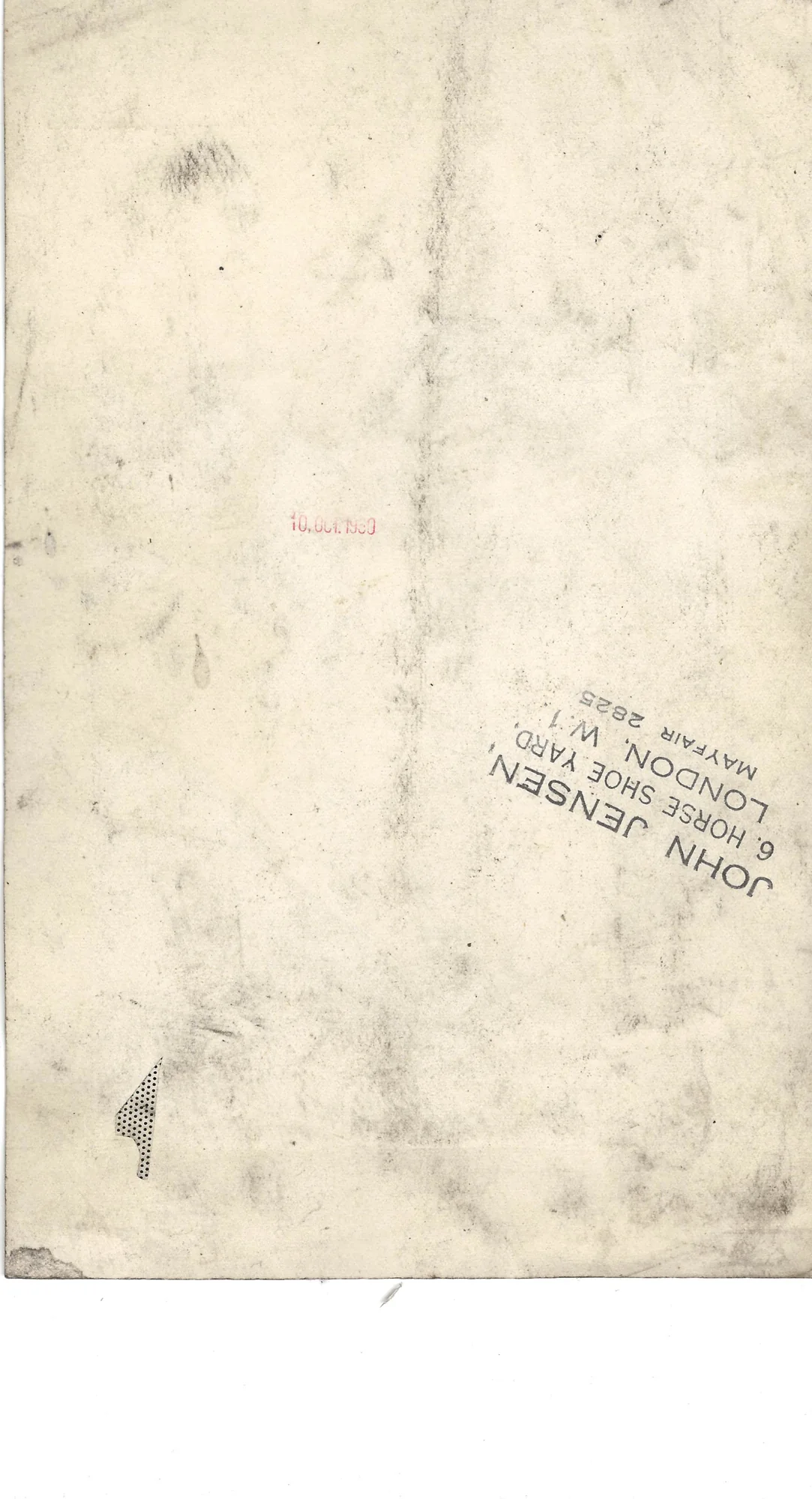 Reverse side of John Jensen original cartoon JJ-2026-034