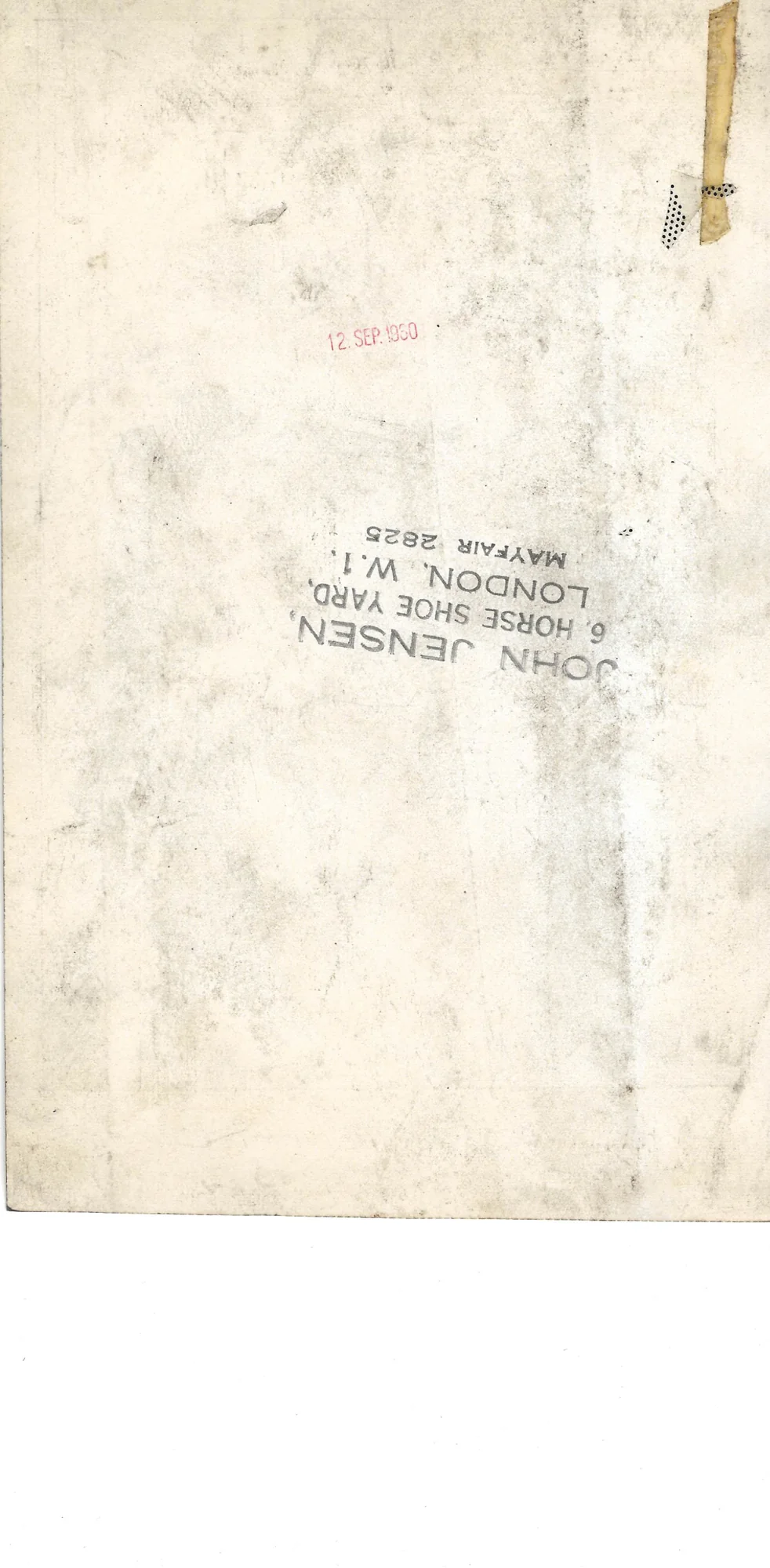 Reverse side of John Jensen original cartoon JJ-2026-035