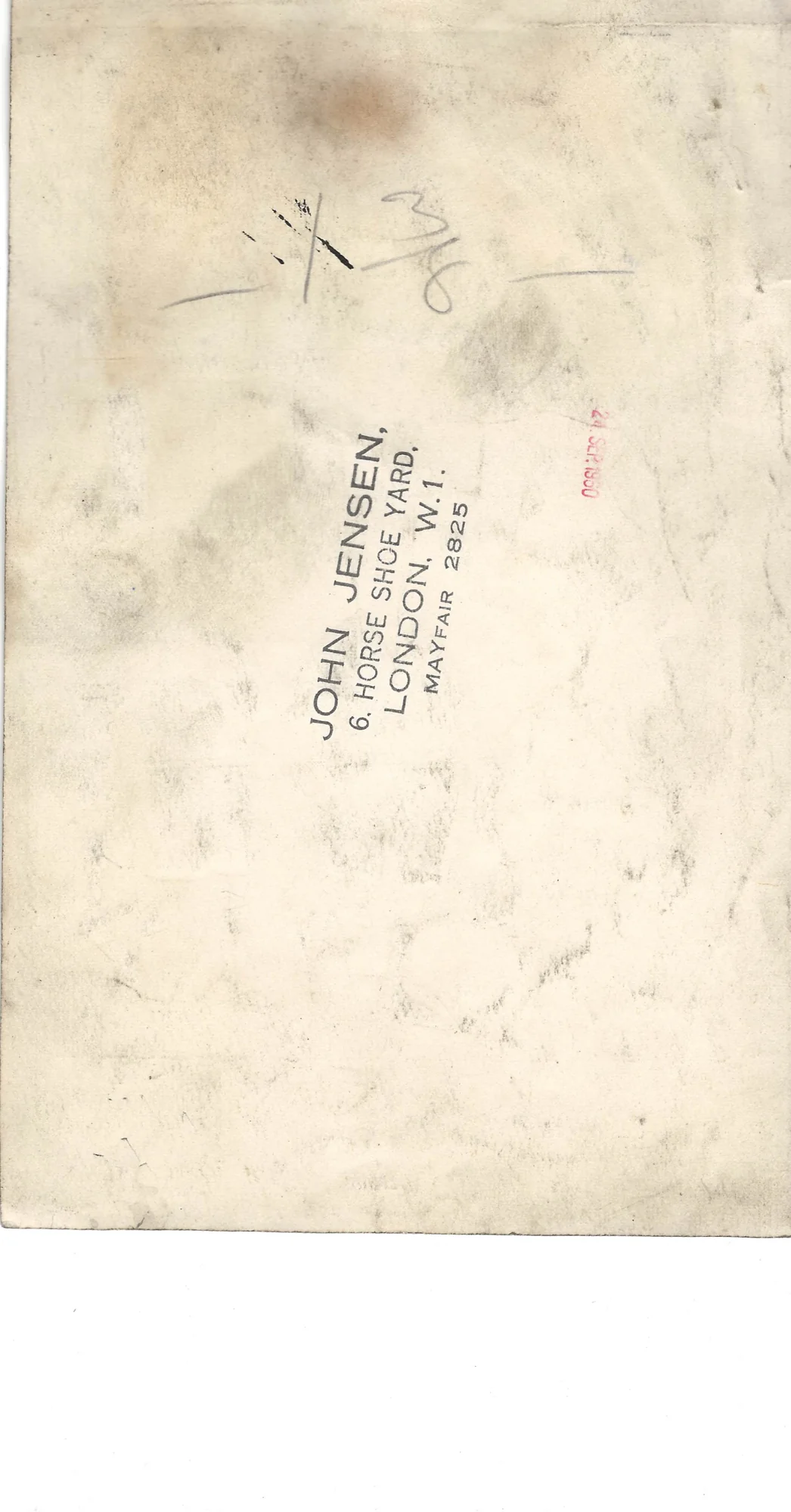 Reverse side of John Jensen original cartoon JJ-2026-038