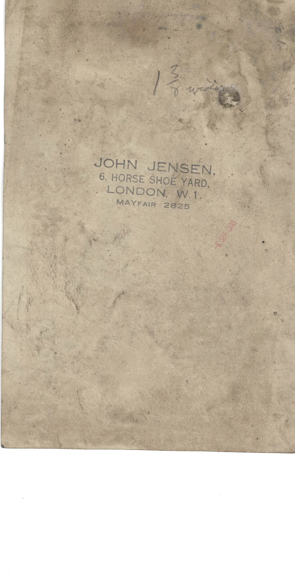 Reverse side of John Jensen original cartoon JJ-2026-039