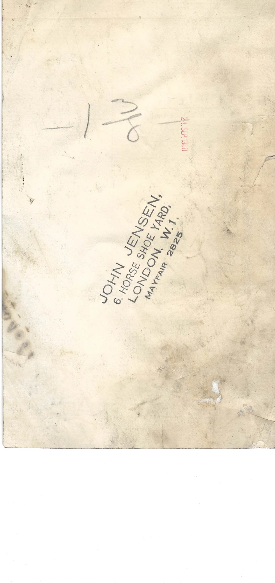 Reverse side of John Jensen original cartoon JJ-2026-043