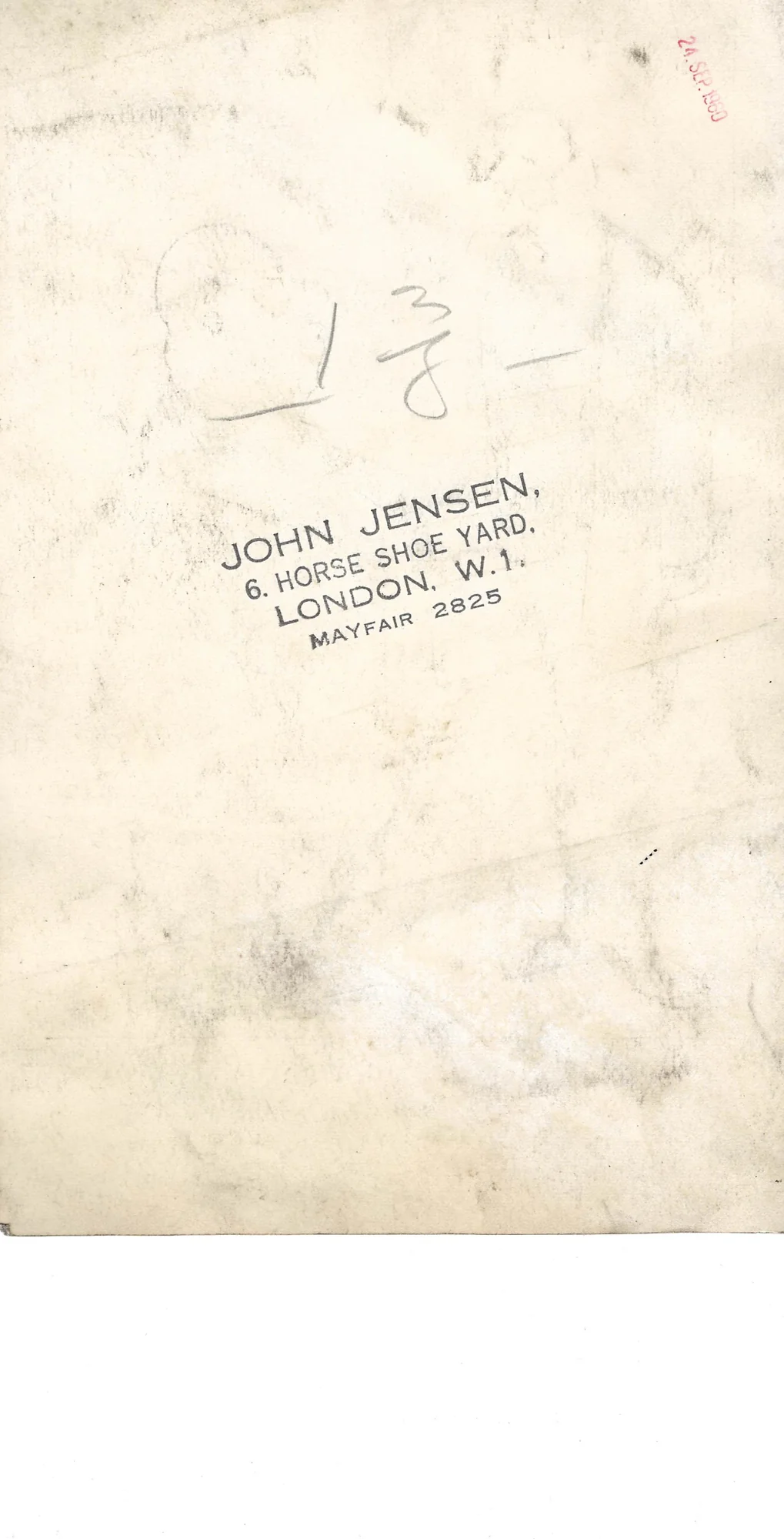 Reverse side of John Jensen original cartoon JJ-2026-045