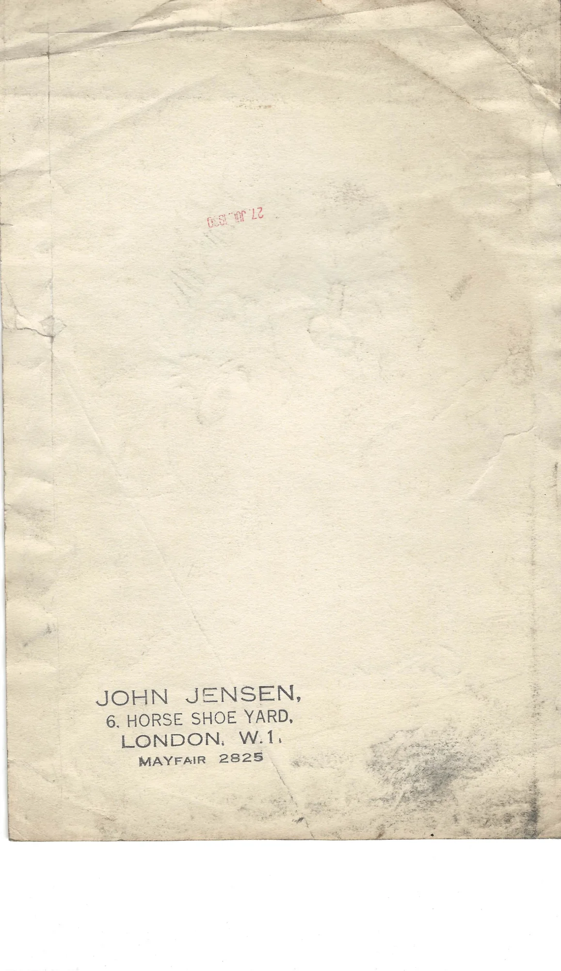 Reverse side of John Jensen original cartoon JJ-2026-047
