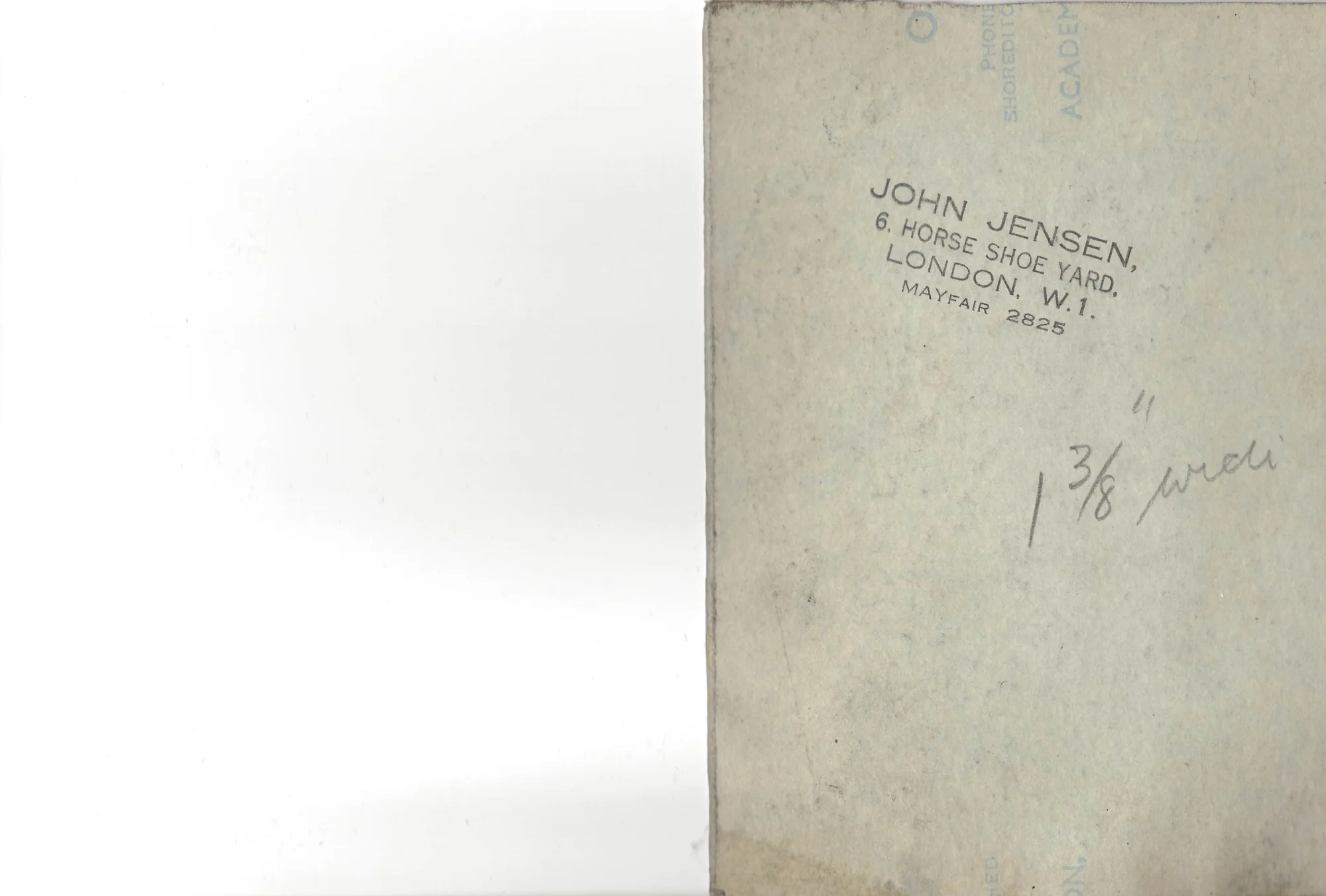 Reverse side of John Jensen original cartoon JJ-2026-048